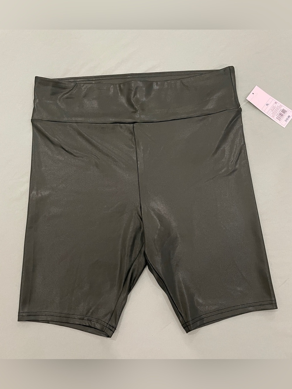 Wild Fable Black High-Rise Faux Leather Bike Shorts NWT - Picture 2 of 5